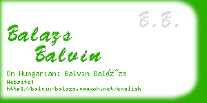 balazs balvin business card